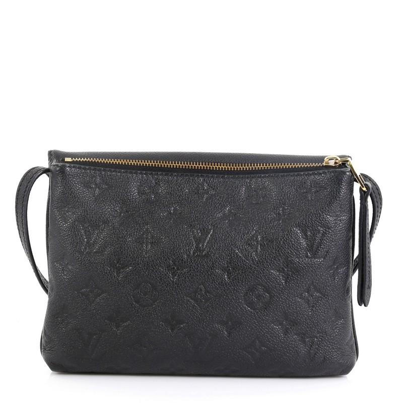 Black Louis Vuitton Twice Handbag Monogram Empreinte Leather