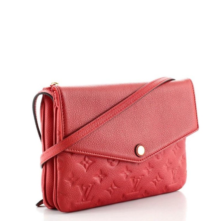 Louis Vuitton Pink Monogram Empreinte Leather Twice Bag at 1stDibs