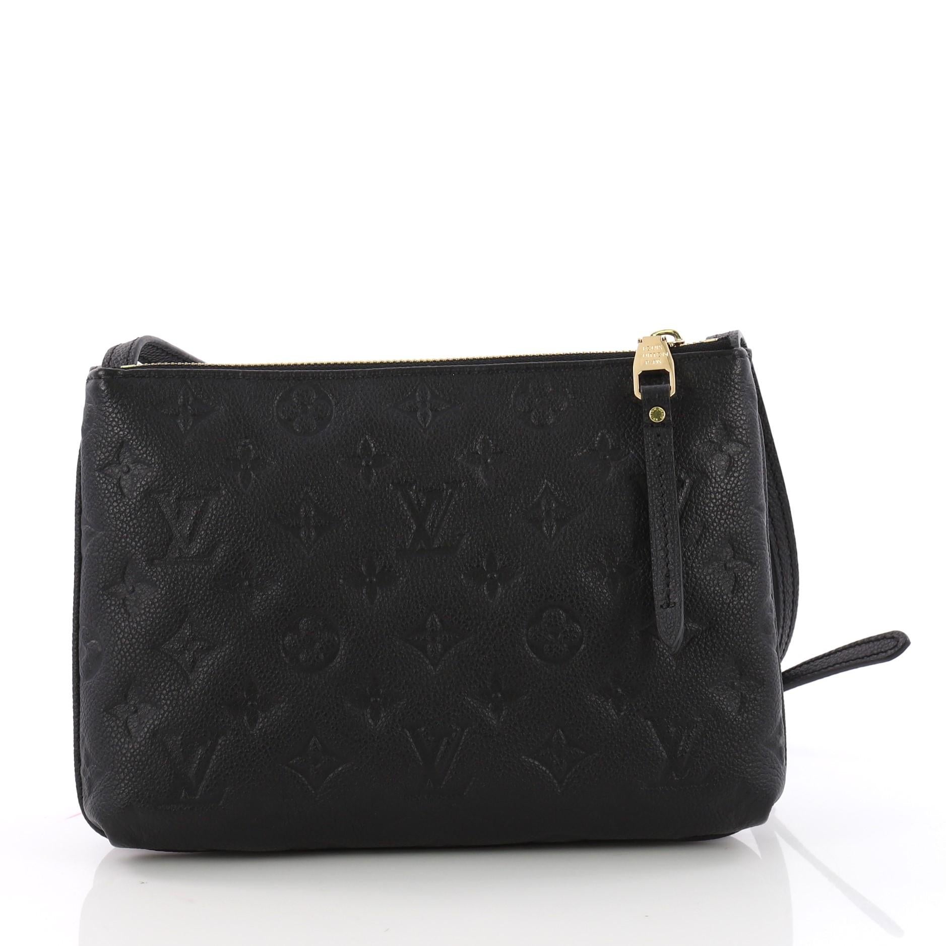 Louis Vuitton Twice Handbag Monogram Empreinte Leather In Excellent Condition In NY, NY