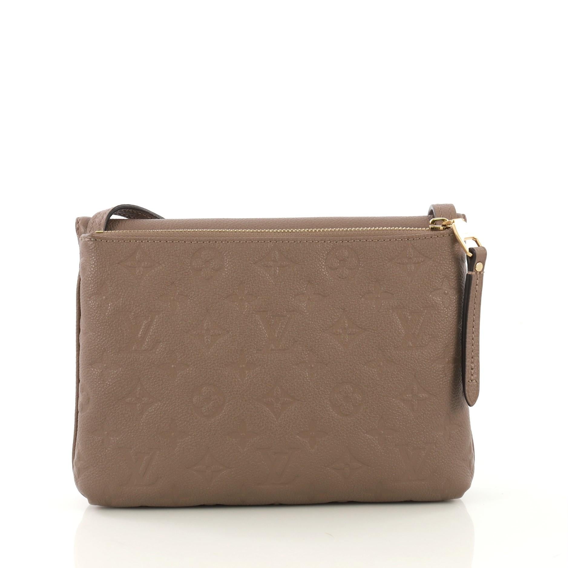 Louis Vuitton Twice Handbag Monogram Empreinte Leather In Good Condition In NY, NY