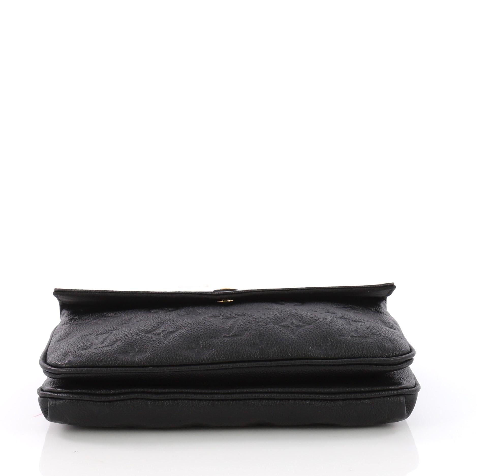 Women's or Men's Louis Vuitton Twice Handbag Monogram Empreinte Leather