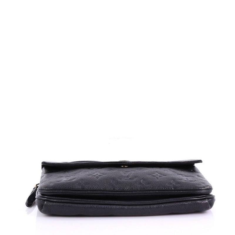 Black Louis Vuitton Twice Handbag Monogram Empreinte Leather
