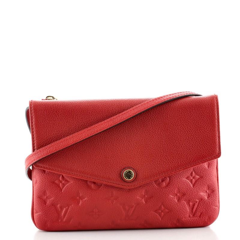 Red Louis Vuitton Monogram Empreinte Twice Crossbody Bag