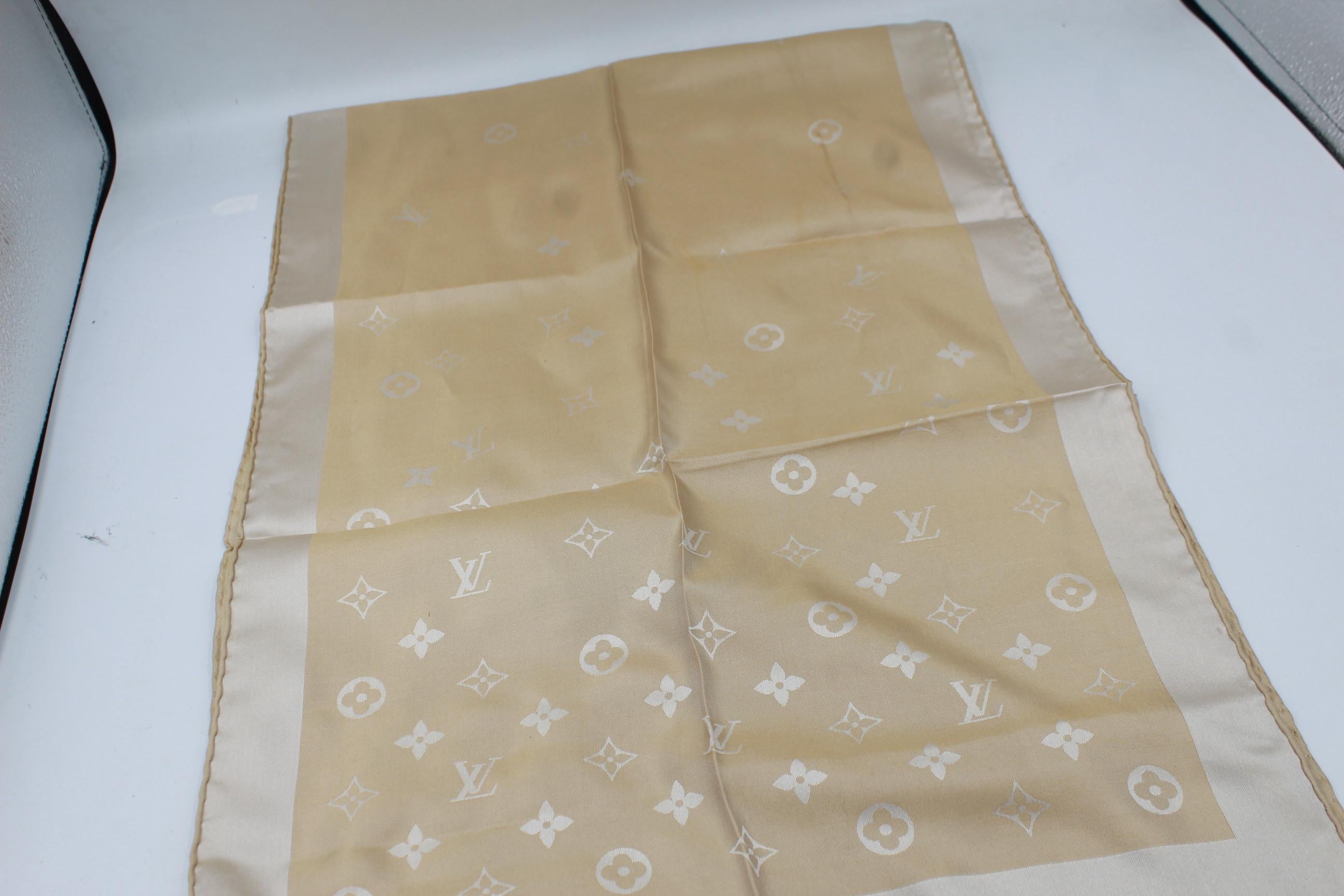 Brown Louis Vuitton Twilly in monogram silk