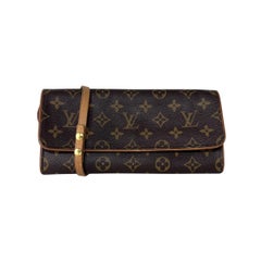 Louis Vuitton Twin GM Crossbody Bag Monogram Canvas Brown 2004