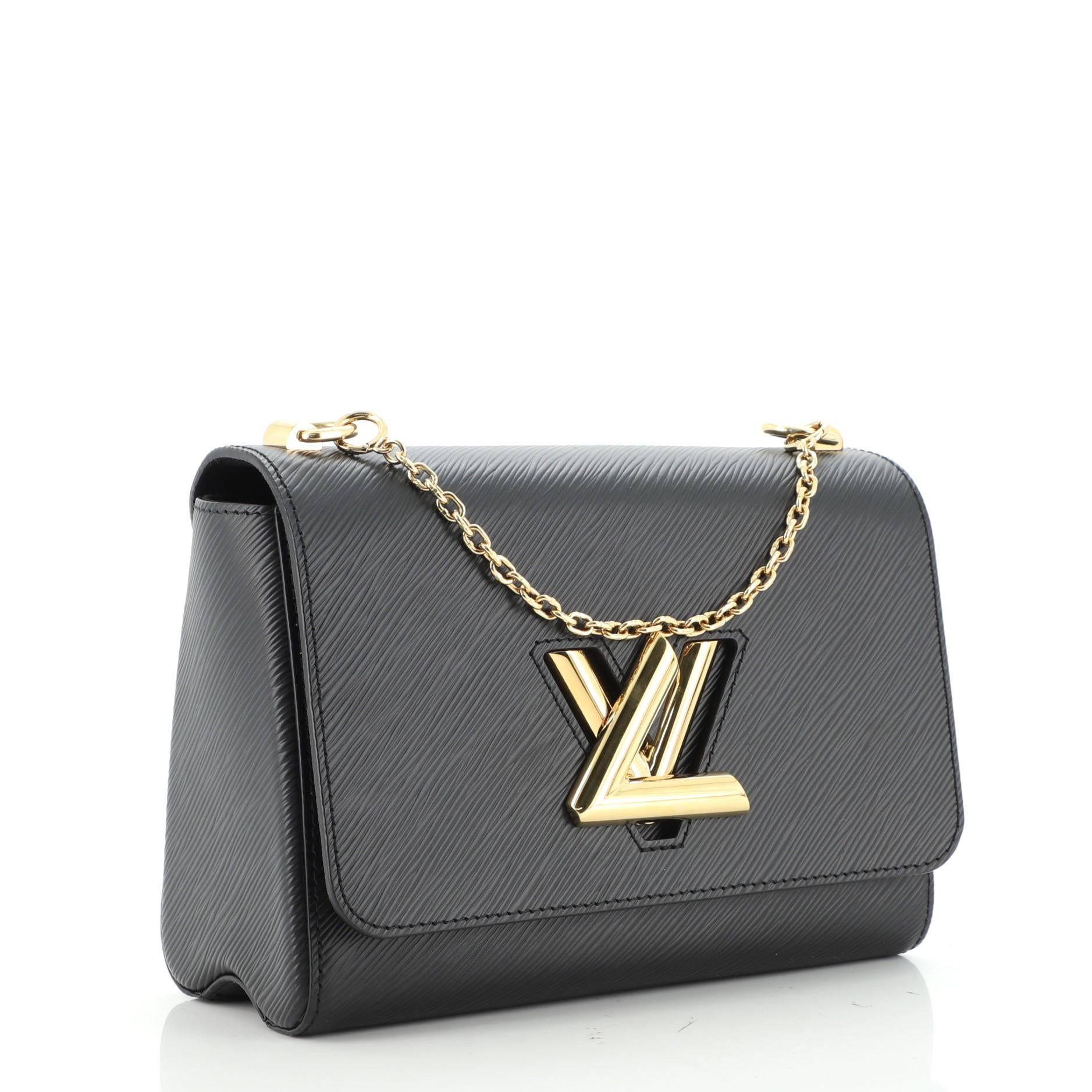 Louis Vuitton Twist and Twisty Handtasche Epi Leder MM (Schwarz)