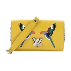 Louis Vuitton Twist Chain Geldbörse Vogelmotiv Epi Leder