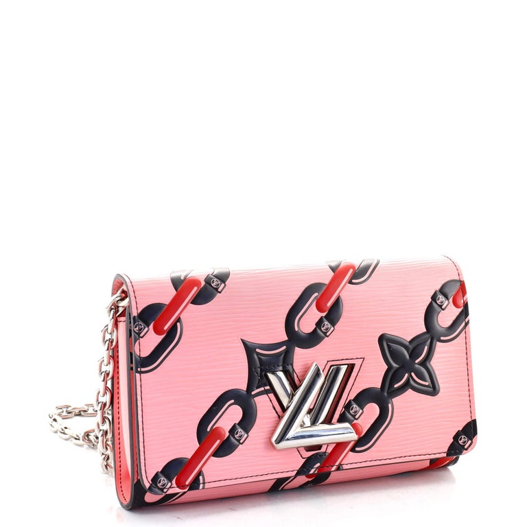 Louis Vuitton Twist Chain Wallet Chain Flower Print Epi Leather at 1stDibs