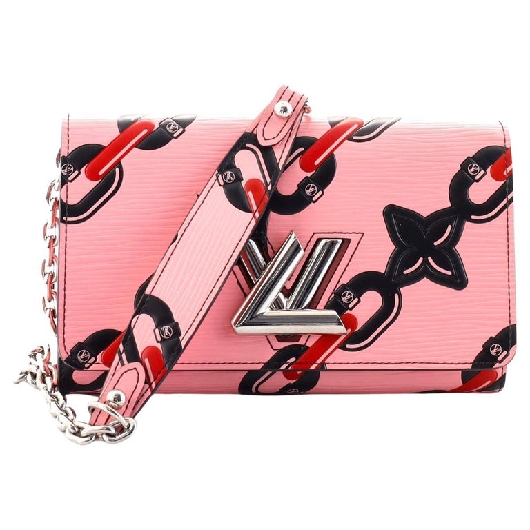 Louis Vuitton Twist Chain Wallet Chain Flower Print Epi Leather at 1stDibs