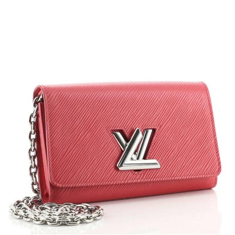 Sold at Auction: Louis Vuitton - Epi Leather Twist Chain Wallet - Long Hot  Pink