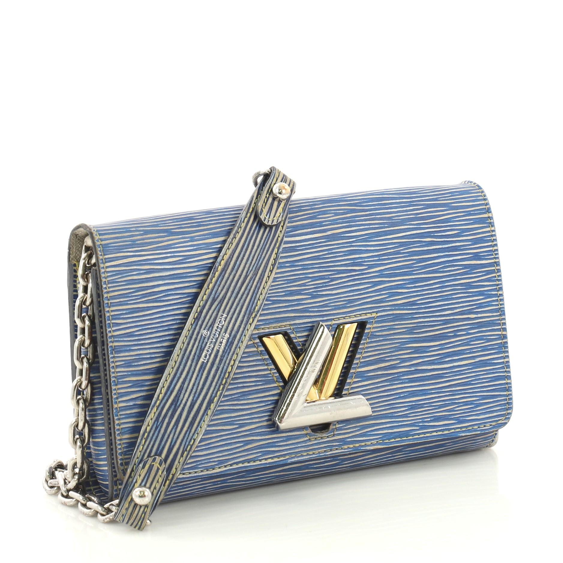 Black Louis Vuitton Twist Chain Wallet Epi Leather