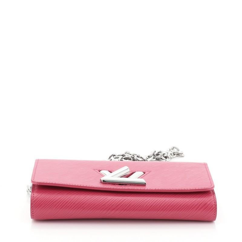 Pink Louis Vuitton Twist Chain Wallet Epi Leather