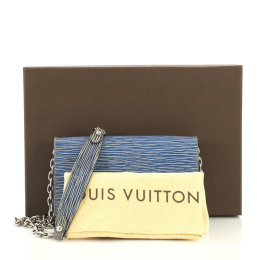 Louis Vuitton EPI Denim Twist Pins Chain Wallet