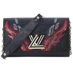 Louis Vuitton Twist Chain Wallet Epi-Leder mit Pailletten