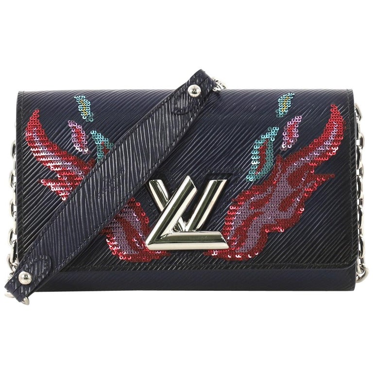Louis Vuitton Twist Chain Wallet Epi Leather with Sequins at 1stdibs