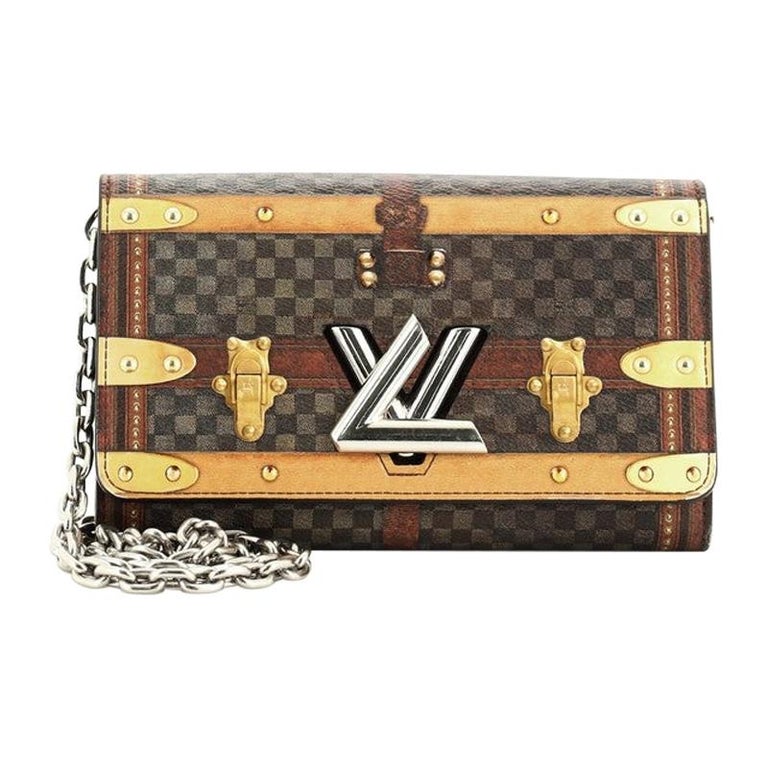 Louis Vuitton Twist Chain Wallet Limited Edition Damier Time Trunk at  1stDibs