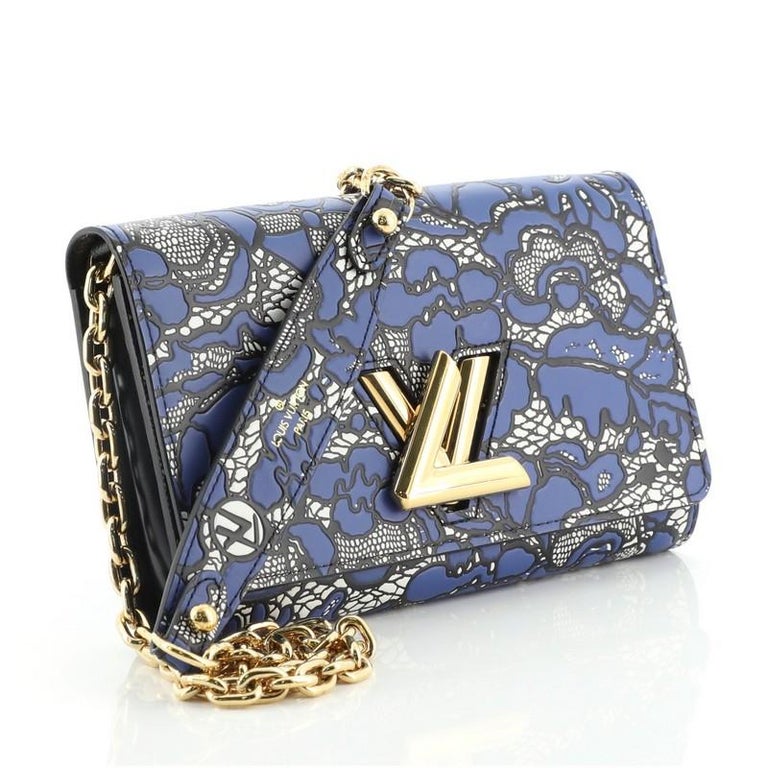 Louis Vuitton Twist Chain Wallet Limited Edition Lace Embossed Calfskin