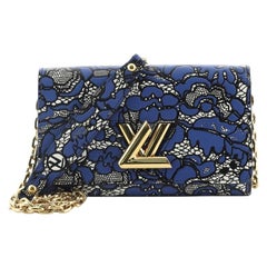 Louis Vuitton Twist Chain Wallet Limited Edition Lace Embossed Calfskin