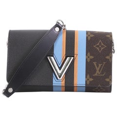 Louis Vuitton Leather and Reverse Monogram Twist Wallet on Chain Bag – I  MISS YOU VINTAGE