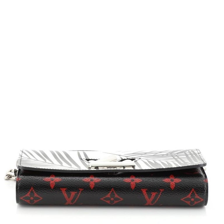 Louis Vuitton Twist Chain Wallet Limited Edition Palm Print Leather With Monogra at 1stdibs