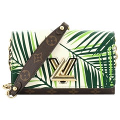 Louis Vuitton Twist Chain Wallet Limited Edition Palm Print Leather with Monogra