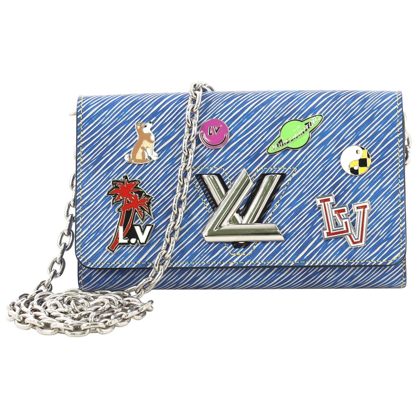 Louis Vuitton Twist Chain Wallet Limited Edition Pin Embellished Epi Leather
