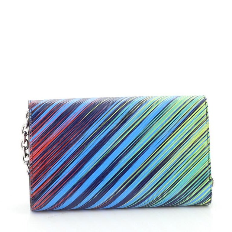 Louis Vuitton Patent Epi Leather Rainbow Twist Chain Wallet