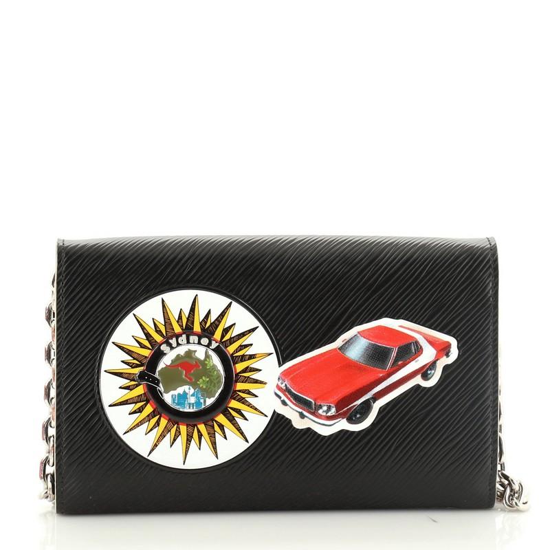 Louis Vuitton Twist Chain Wallet Limited Edition World Tour Epi Leather In Good Condition In NY, NY