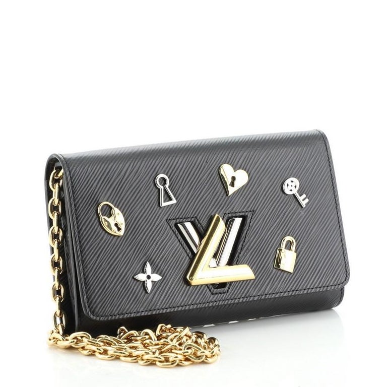 Louis Vuitton Twist Chain Wallet Love Lock Epi Leather For Sale at 1stDibs