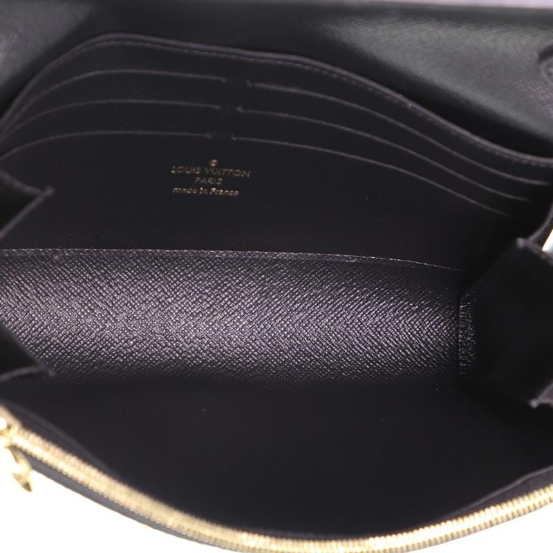 Black Louis Vuitton Twist Chain Wallet Love Lock Epi Leather