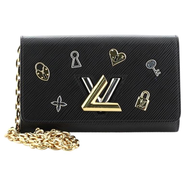 Louis Vuitton Twist Chain Wallet Love Lock Epi Leather For Sale at 1stDibs