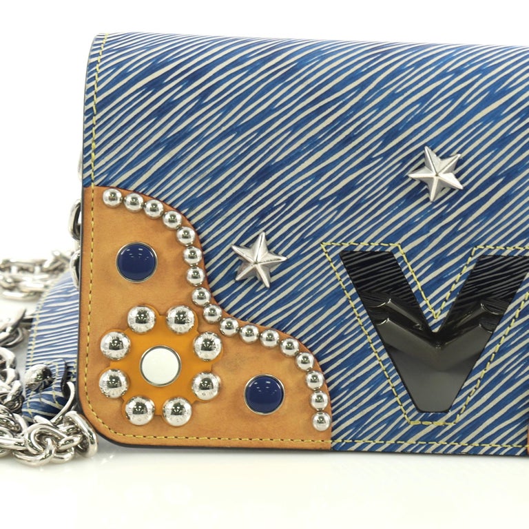 Louis Vuitton EPI Leather Twist Studded Wallet on Chain