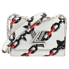 Louis Vuitton Twist Handbag Chain Flower Print Epi Leather MM