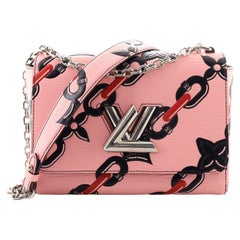 Louis Vuitton Crossbody Twist Mechanical Flowers Epi Studded MM Rose  Ballerine in Leather with Silver-tone - US