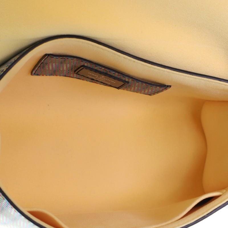 Gray Louis Vuitton Twist Handbag Damier Monogram LV Pop Canvas MM