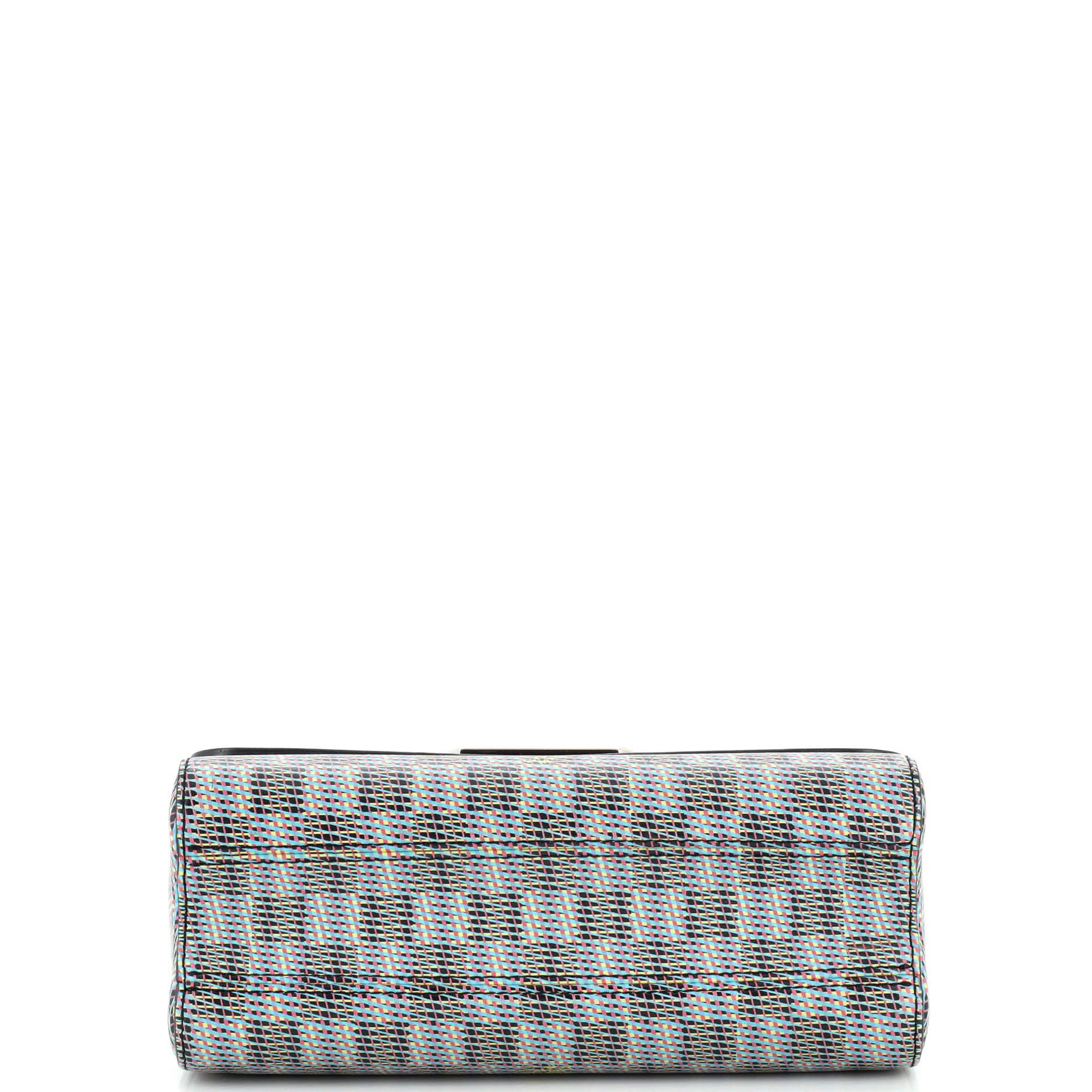Women's Louis Vuitton Twist Handbag Damier Monogram LV Pop Leather MM For Sale