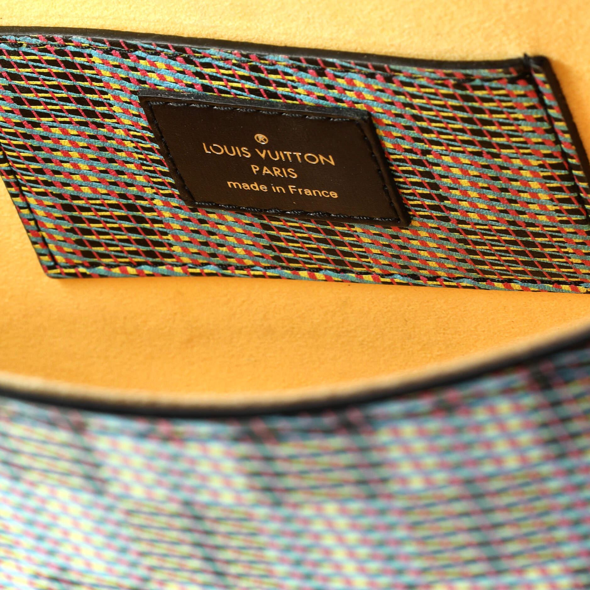 Louis Vuitton Twist Handbag Damier Monogram LV Pop Leather MM For Sale 3