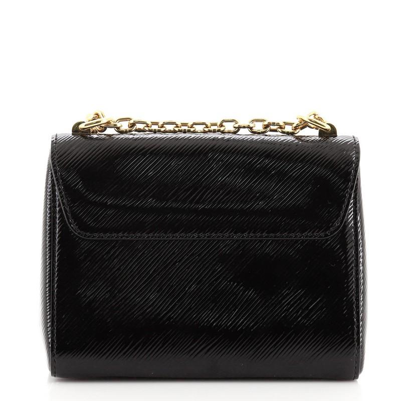 Black Louis Vuitton Twist Handbag Electric Epi Leather Mini