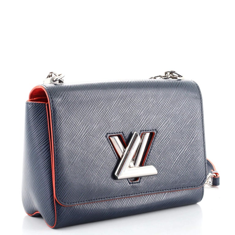 Twist leather handbag Louis Vuitton Blue in Leather - 32102515