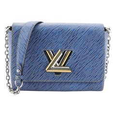 Louis Vuitton Twist MM, Limited Edition Chevron, Pink/White/Black/Monogram,  Preowned in Box WA001