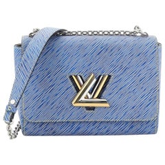 Louis Vuitton Epi Twist MM M50271 Blue Leather Pony-style calfskin  ref.962277 - Joli Closet