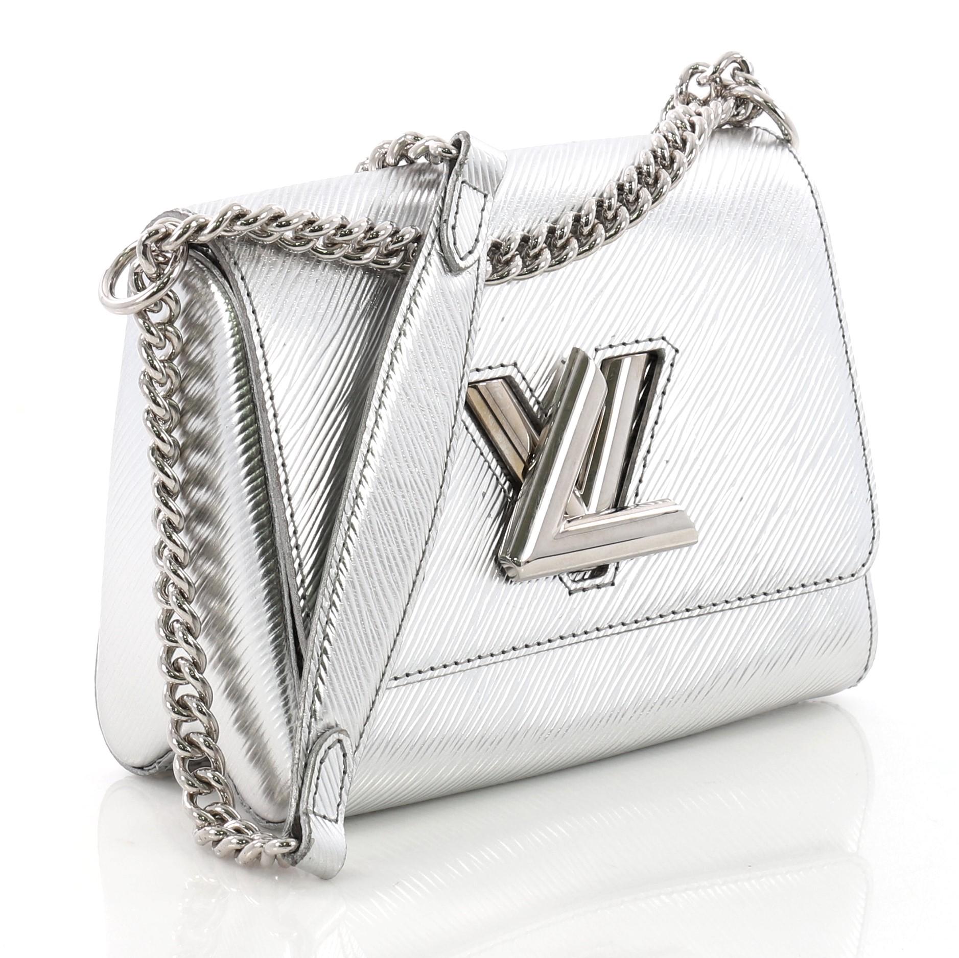 Gray Louis Vuitton Twist Handbag Epi Leather PM