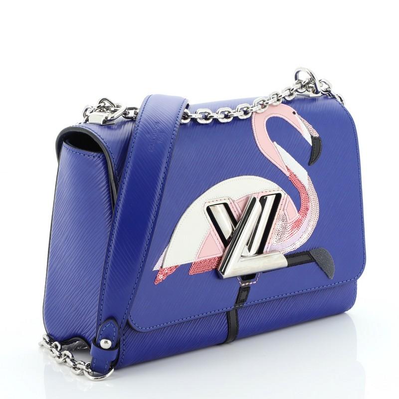 Purple Louis Vuitton Twist Handbag Epi Leather with Sequins MM