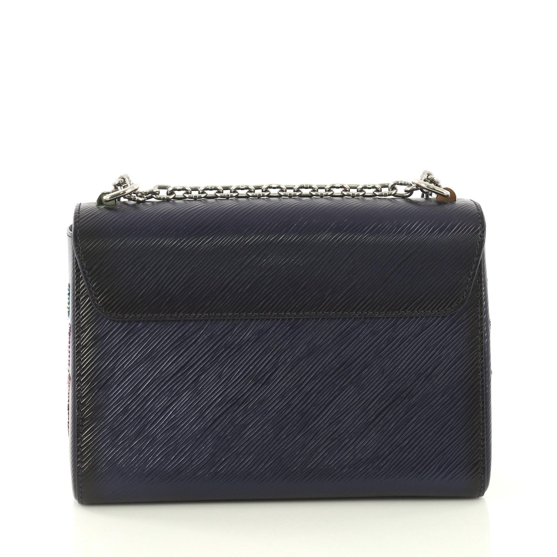 Louis Vuitton Twist Handbag Epi Leather with Sequins MM In Good Condition In NY, NY