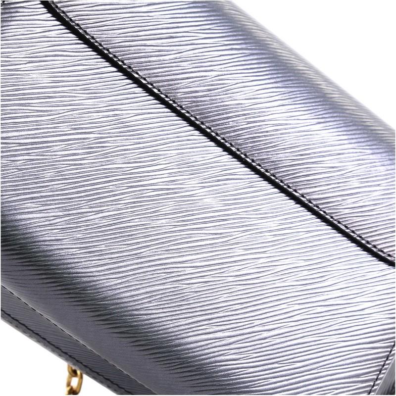 Gray Louis Vuitton Twist Handbag Epi Leather with Sequins MM