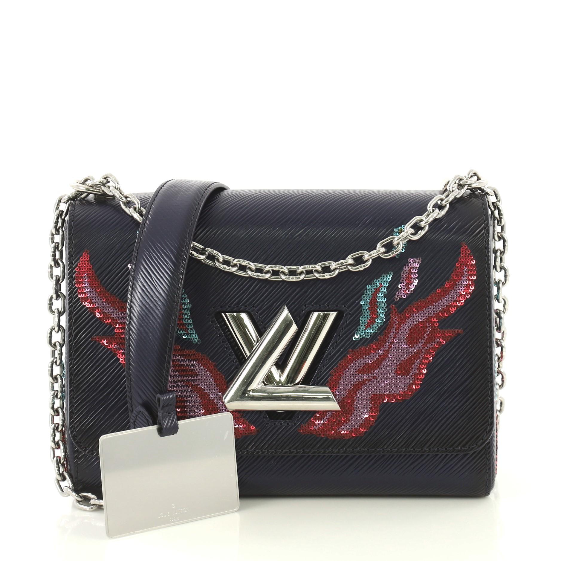 Louis Vuitton Twist Handbag Epi Leather with Sequins MM 1