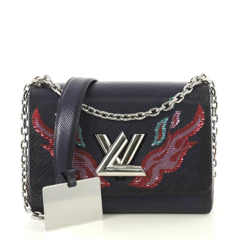 Louis Vuitton Twist Handbag Epi Leather with Sequins MM For Sale at 1stdibs