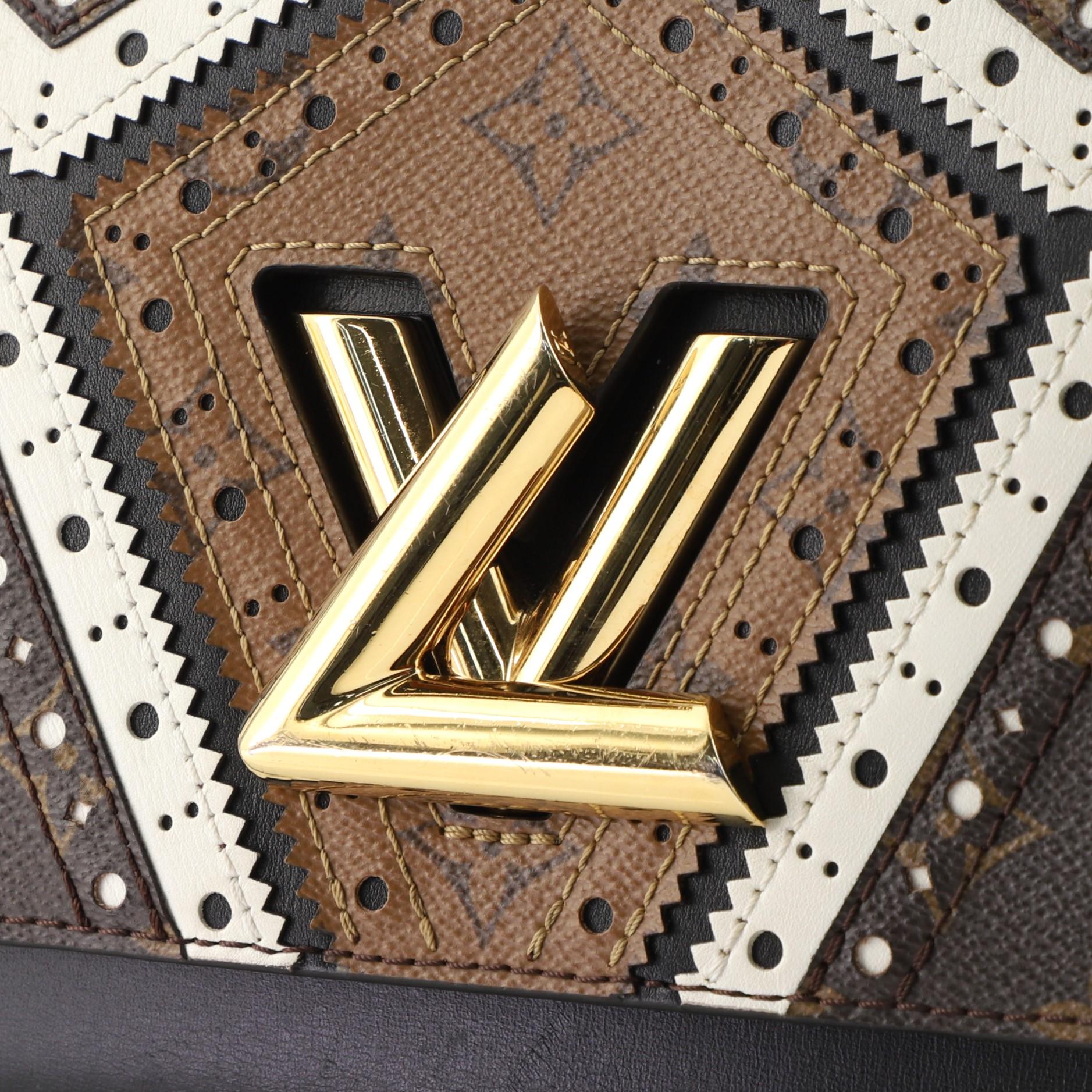 Louis Vuitton Twist Handbag Edizione limitata Brogue Reverse Monogram Canvas 3