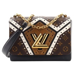 Louis Vuitton Twist Handbag Limited Edition Brogue Reverse Monogram Canva