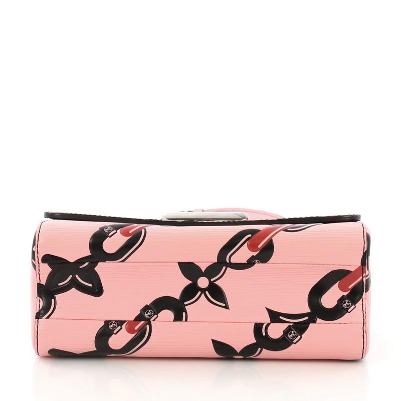 Women's or Men's Louis Vuitton Twist Handbag Limited Edition Chain Flower Print Epi Leather MM